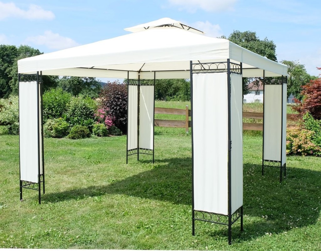 Pavillon 3x3 - Eleganter Garten Pavillon Gartenpavillon 3x3 m mit wasserdichtem* Dach 7074-A von AS-S