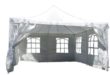 Festzelt Partyzelt Pavillon 4 x 4 m weiß mit Seitenteilen für Garten Terrasse